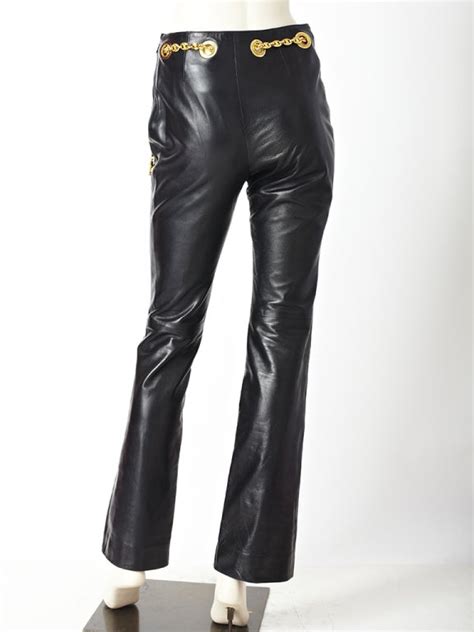 celine black and white leather pants|Celine Pants for Women .